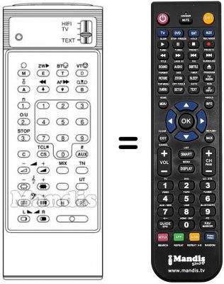 Télécommande équivalente 751069