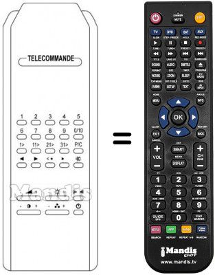 Télécommande équivalente 51 SERIES