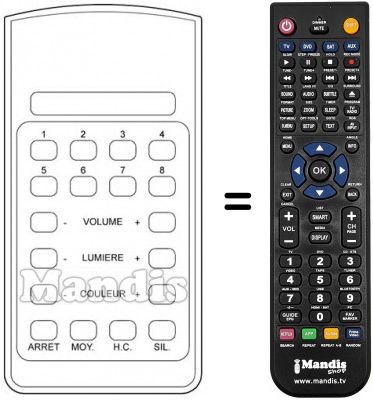 T&eacute;l&eacute;commande &eacute;quivalente 925TX0038