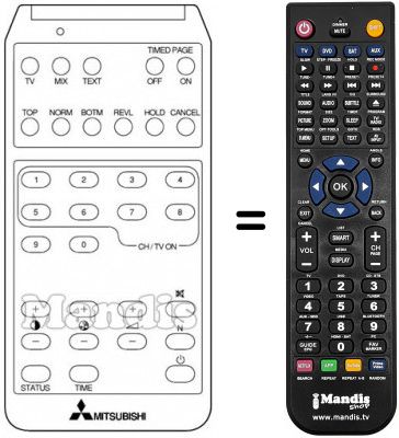 Télécommande équivalente 939P-04301 Télécommande équivalente 939P-04301
