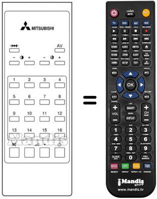Télécommande équivalente 939P-05501 Télécommande équivalente 939P-05501
