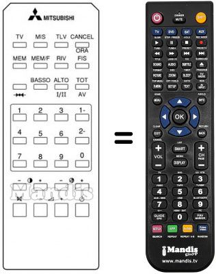Télécommande équivalente 939P-05701 Télécommande équivalente 939P-05701