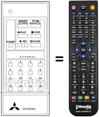 Télécommande équivalente 939P-08906 Télécommande équivalente 939P-08906