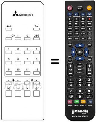Télécommande équivalente 939P-150A4 Télécommande équivalente 939P-150A4