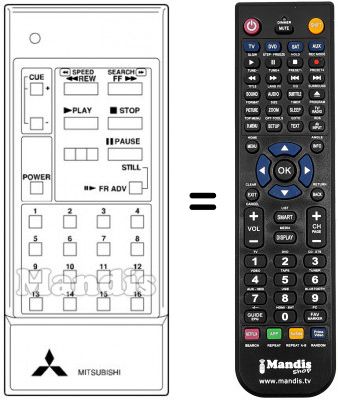 Télécommande équivalente 939P-15402 Télécommande équivalente 939P-15402