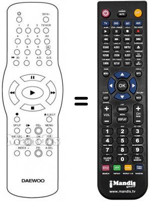 Télécommande équivalente 97P1R2CPA1