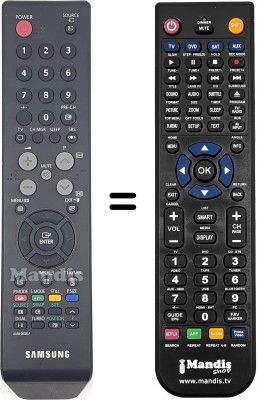 T&eacute;l&eacute;commande &eacute;quivalente Samsung WS 32Z318T