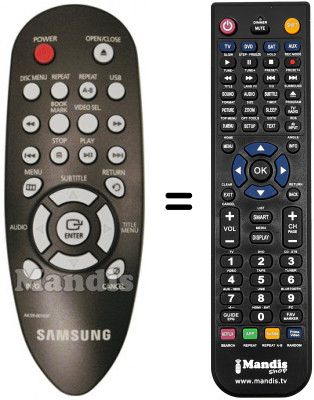 Télécommande équivalente Samsung AK59-00103F Télécommande équivalente Samsung AK59-00103F