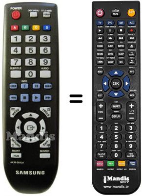 Télécommande équivalente AK59-00113A