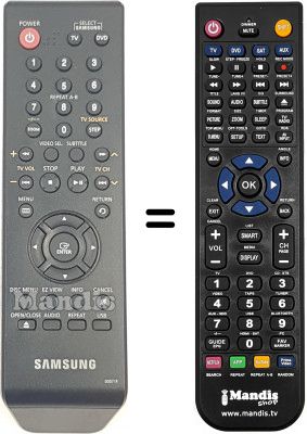 T&eacute;l&eacute;commande &eacute;quivalente 00071 F