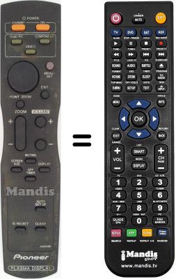 T&eacute;l&eacute;commande &eacute;quivalente Pioneer PDP 42 MVE 1