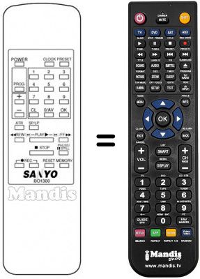 T&eacute;l&eacute;commande &eacute;quivalente B01300