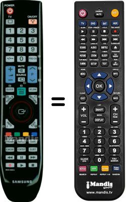 Télécommande équivalente BN59-00691A