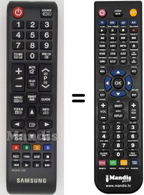 T&eacute;l&eacute;commande &eacute;quivalente Samsung PS 50B430