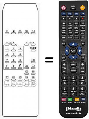 Télécommande équivalente RC 54591