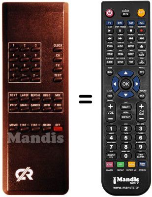 T&eacute;l&eacute;commande &eacute;quivalente TBK CRYPTOVISION CABLE TV