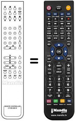 Télécommande équivalente CT-RM 200 M