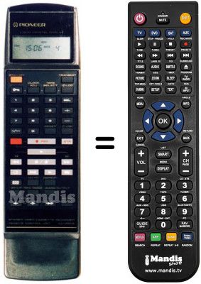 Télécommande équivalente CU-VR 014