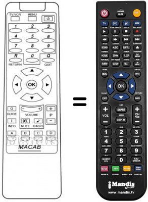 Télécommande équivalente DCB-101