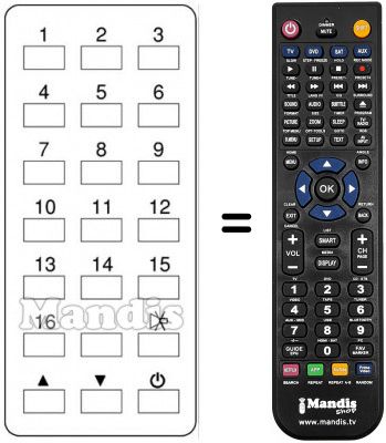 Télécommande équivalente Daewoo DCS 2011 R