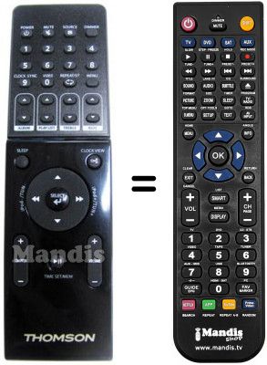 Télécommande équivalente Thomson DS 100 I