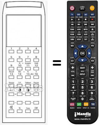 Télécommande équivalente RC 43