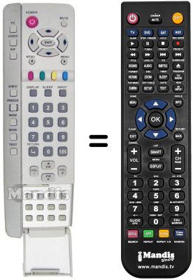 Télécommande équivalente NordMende NM 4610 ISGE Télécommande équivalente NordMende NM 4610 ISGE