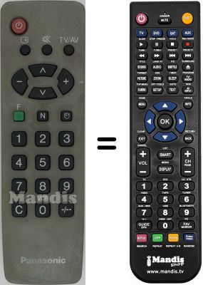 Télécommande équivalente Panasonic TC-14JR1 C
