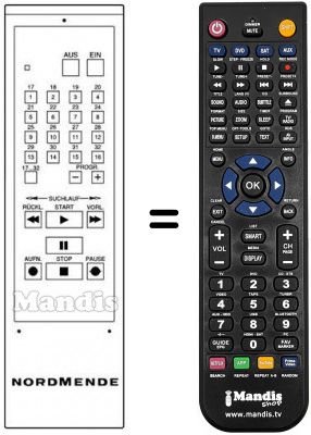 Télécommande équivalente F 2005 Télécommande équivalente F 2005