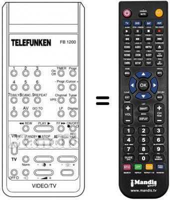 T&eacute;l&eacute;commande &eacute;quivalente FB 1200