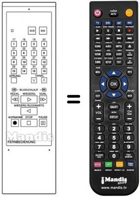 Télécommande équivalente FS 607 Télécommande équivalente FS 607