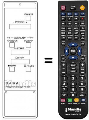 Télécommande équivalente FS 615 Télécommande équivalente FS 615