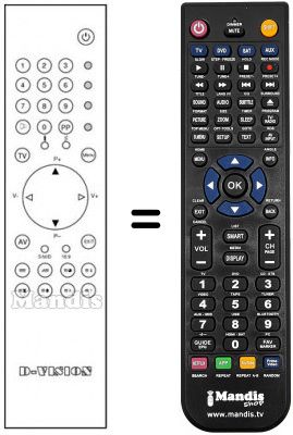 Télécommande équivalente D-Vision FS 2871