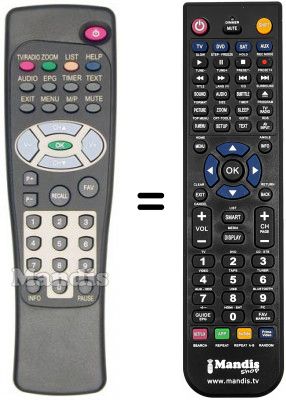 T&eacute;l&eacute;commande &eacute;quivalente FUJI ONKYO FT 3