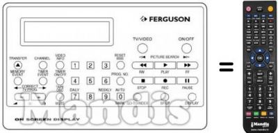 Télécommande équivalente Thorn FV 41 R Télécommande équivalente Thorn FV 41 R