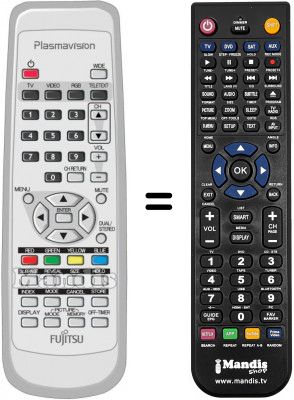 Télécommande équivalente Fujitsu P42 HTA51 ES