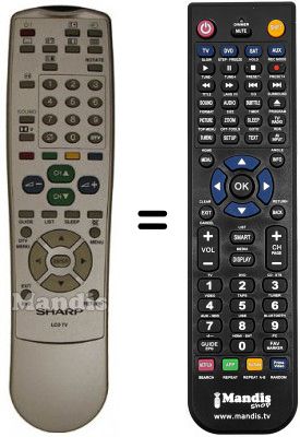 Télécommande équivalente Sharp LC-22AD1E