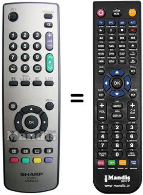 Télécommande équivalente Sharp LC 26 SA1E