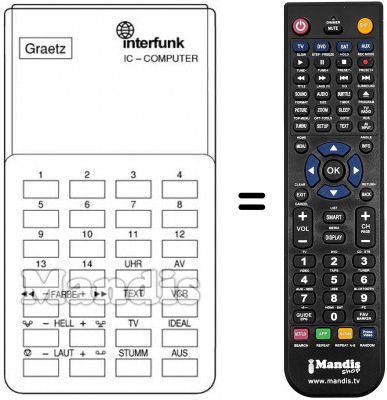 Télécommande équivalente IFB 16 I