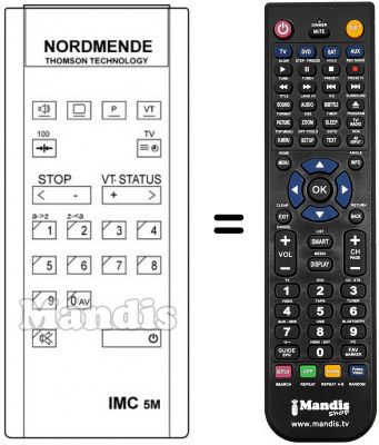 Télécommande équivalente IMC 5 M Télécommande équivalente IMC 5 M