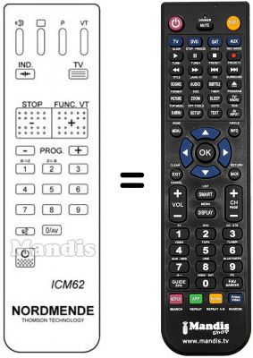 Télécommande équivalente IMC 62 Télécommande équivalente IMC 62