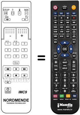 Télécommande équivalente IMC 9 Télécommande équivalente IMC 9