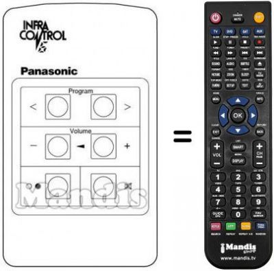 Télécommande équivalente INFRA CONTROL 6