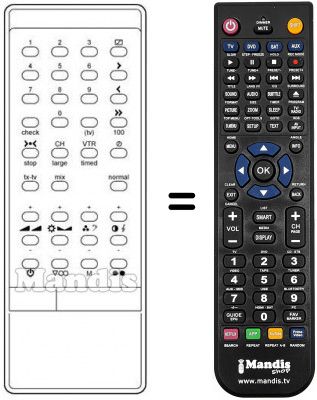 Télécommande équivalente INFRARED 1060 TS