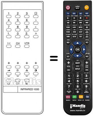 T&eacute;l&eacute;commande &eacute;quivalente INFRARED 1030
