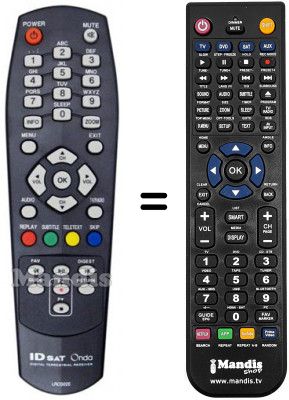 T&eacute;l&eacute;commande &eacute;quivalente ID Digital TR 6500 PVR