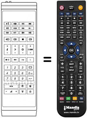 T&eacute;l&eacute;commande &eacute;quivalente UNIVERSUM 7269681