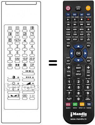 T&eacute;l&eacute;commande &eacute;quivalente IR 587