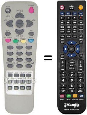 Télécommande équivalente ALL TEL KPDP 42