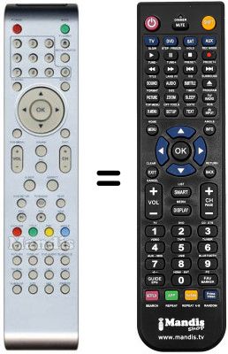 Télécommande équivalente AKIRA LCT-B08TDU19H